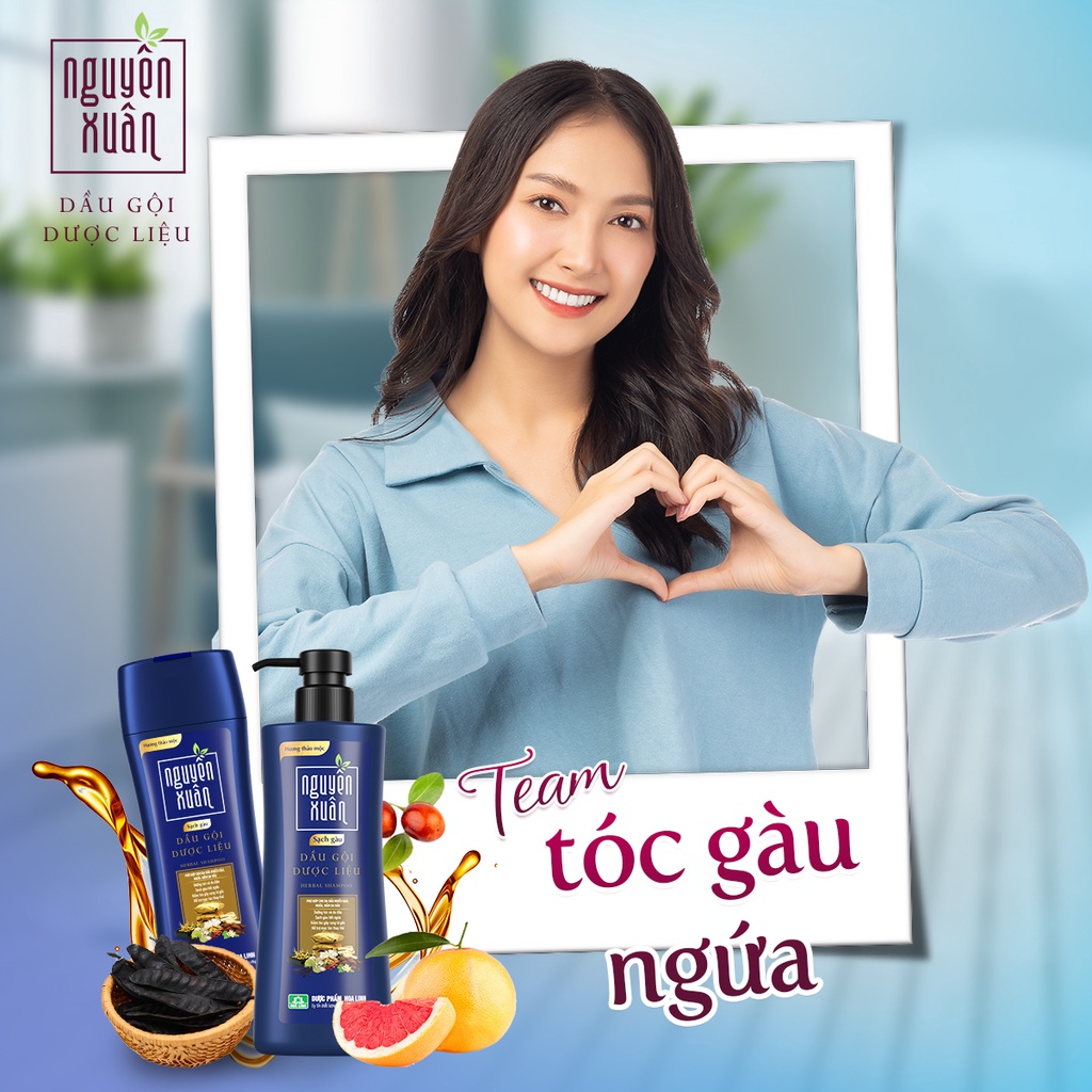Dầu gội nguyên xuân dầu gội đầu thảo dược dầu xả kích thích mọc tóc ngăn rụng tóc dầu dưỡng tóc Chai 250ml