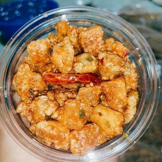 Hủ 250gr - tóp mỡ chiên giòn sốt mắm tỏi nhà làm