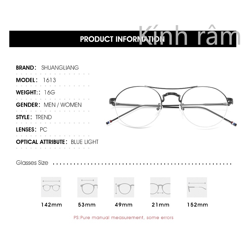 Mắt kính tròn cổ điển 2019 dành cho nữ