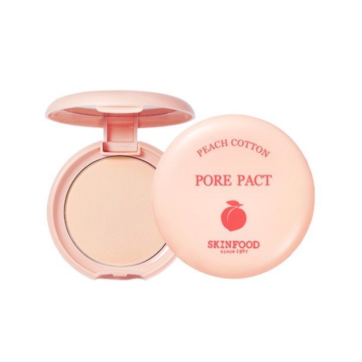 Phấn Phủ Nén Kiềm Dầu ​Skinfood Peach Cotton Pore Blur Pact​ 4g