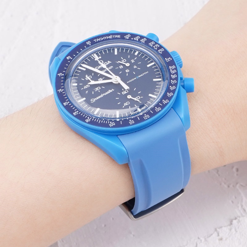 Dây Đeo Cao Su Mềm 20mm Chống Thấm Nước Cho Đồng Hồ Thể Thao Omega X Swatch MoonSwatch