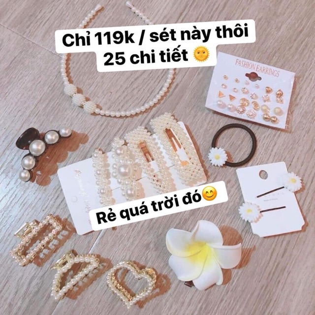 SET 25 MÓN KẸP TÓC CHO BẠN GÁI HOT HIT
