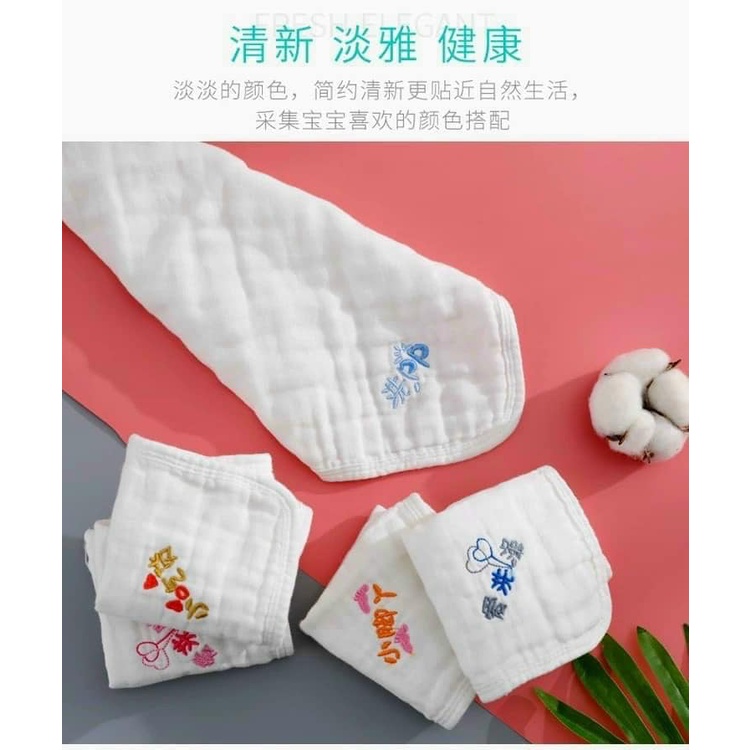 Set 5 cái khăn mặt xô 5 lớp an toàn cho bé