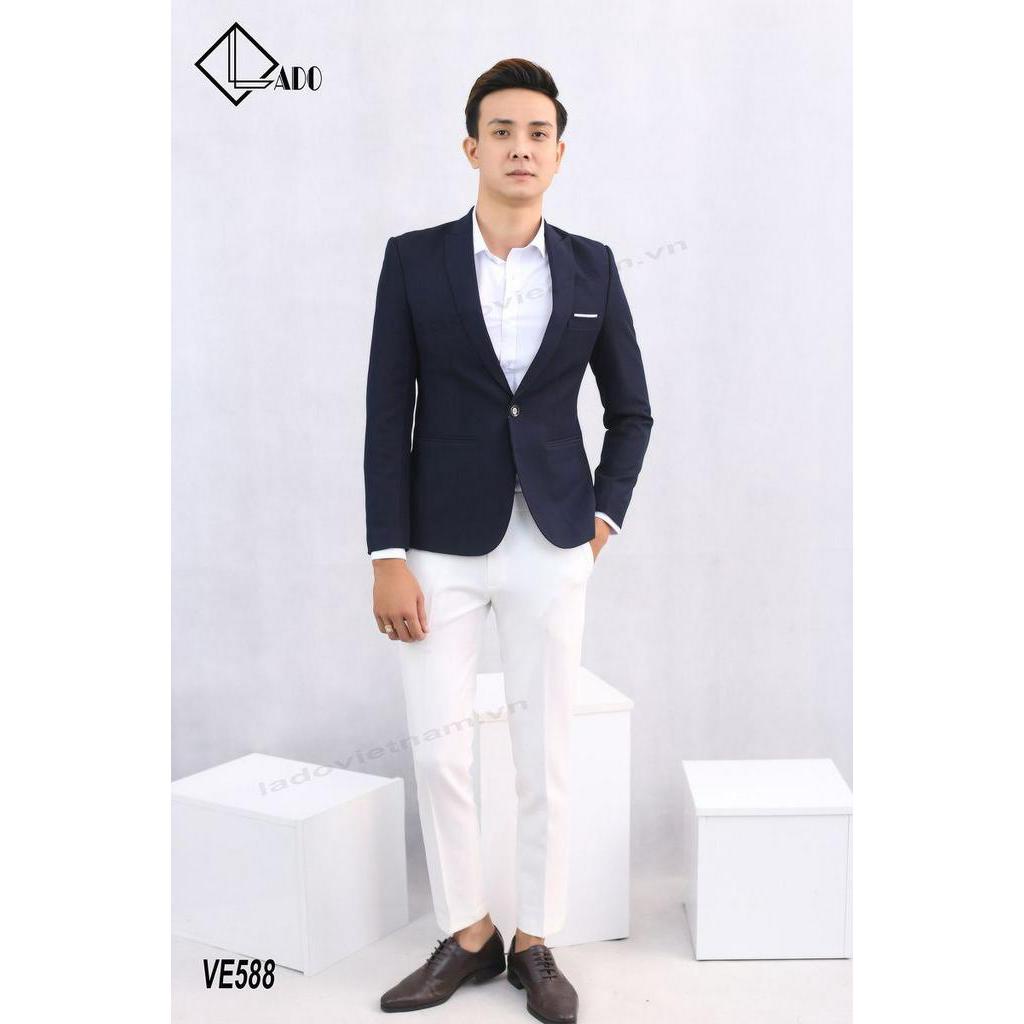 Bộ Vest màu xanh đen LADO 588