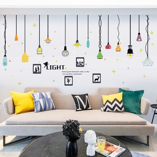 (XẢ KHO) [Nhiều mẫu] Decal dán tường đèn chùm