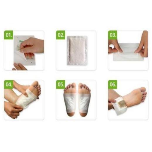 10 Miếng Dán Chân Thải Độc Detox Lanna Foot Patch