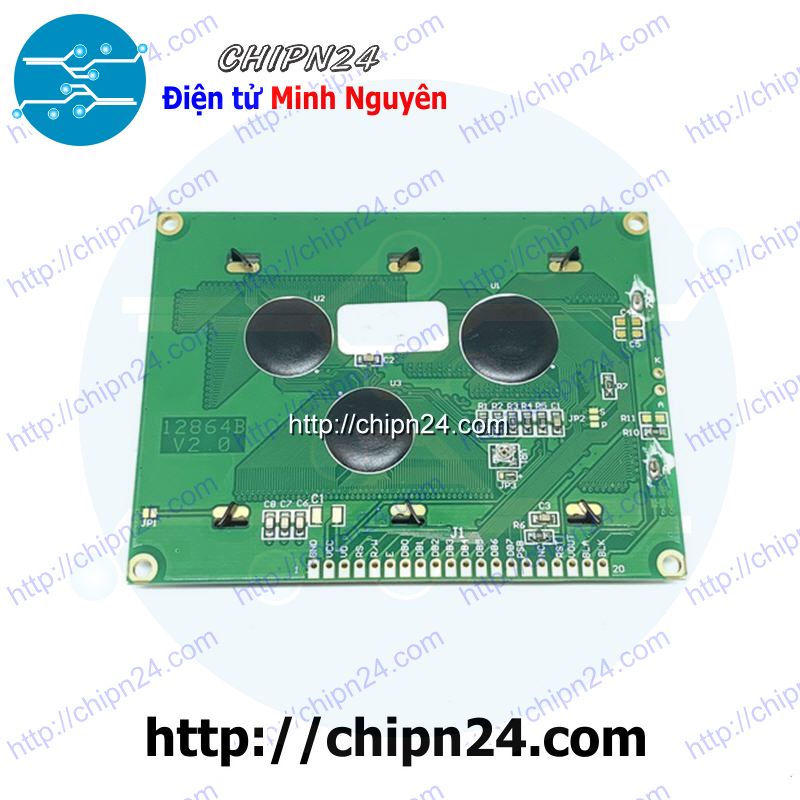LCD Graphic 12864 5V Xanh Lá