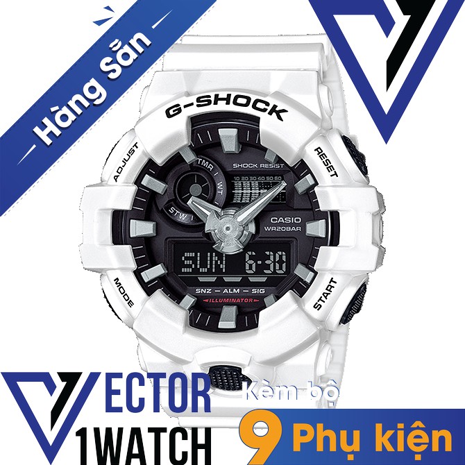 Đồng hồ thể thao nam nữ G-Shock GA-700-7A Full phụ kiện