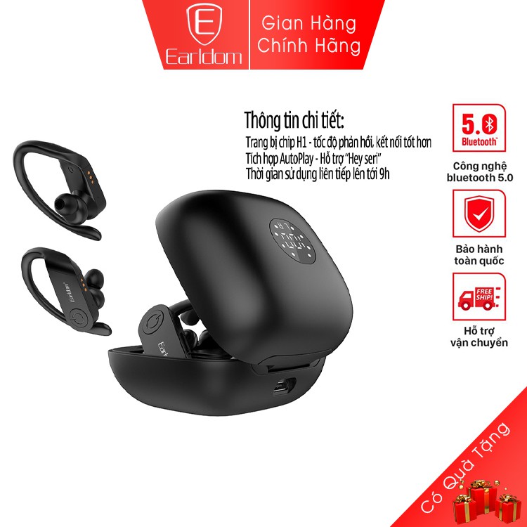 Tai nghe bluetooth thể thao chính hãng earldom BH37 công nghệ vượt trội với tính năng thông minh