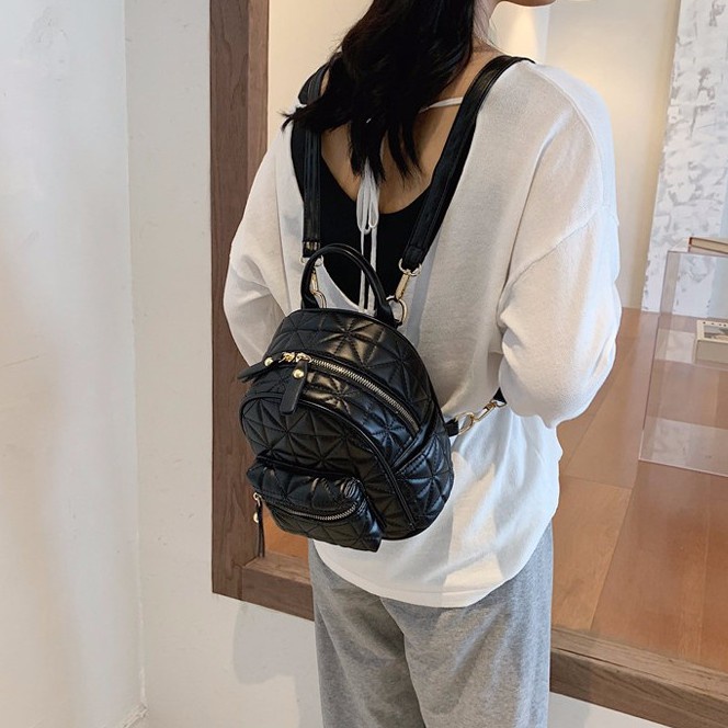 Balo Nữ Thời Trang, Balo Mini ô trám da mềm siêu hot phong cách Hàn Quốc Giá Rẻ Chất Lượng TX49