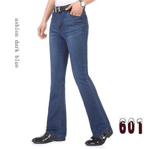 Quần Jeans Dài Ống Loe Lưng Cao Co Giãn Phong Cách Hàn Quốc Thời Trang Mùa Xuân Mới Cho Nam