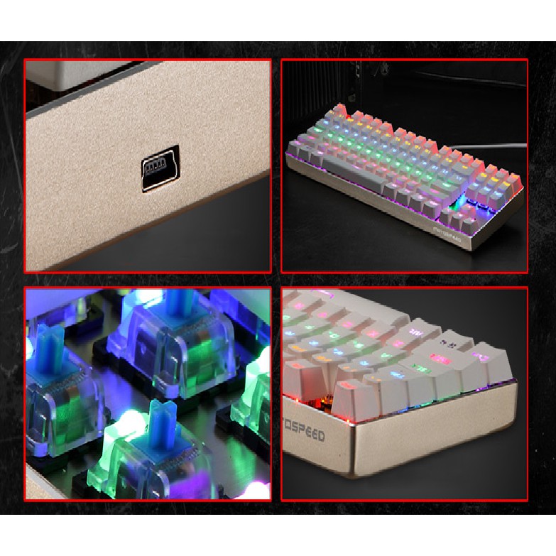 Bàn phím cơ Motospeed K87 TKL Rainbow Gaming Keyboard