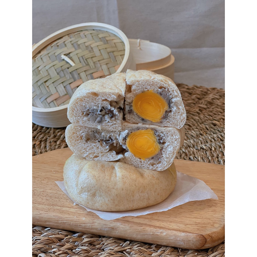BÁNH BAO NGUYÊN CÁM MEN NUÔI NHÂN TÔM THỊT TRỨNG EATCLEAN