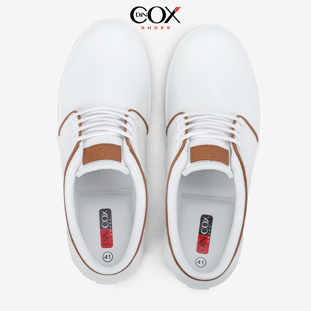 Giày Sneaker Da Nam DINCOX C03 Khí Chất Lịch Thiệp White