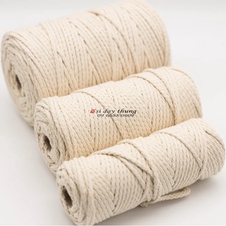 Dây thừng macrame, 2mm, 3mm, 4mm, 5mm, 8mm,10mm,15mm, 100% cotton loại đẹp, làm handmade, rèm che