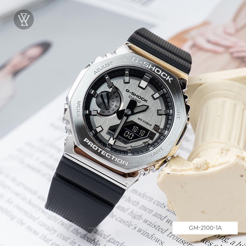 Đồng Hồ Quartz Nam Casio WATCHSTORE GM-2100-1ADR Mặt Kính Khoáng 44.5mm, Dây Đeo Nhựa Và Vỏ Thép Không Gỉ