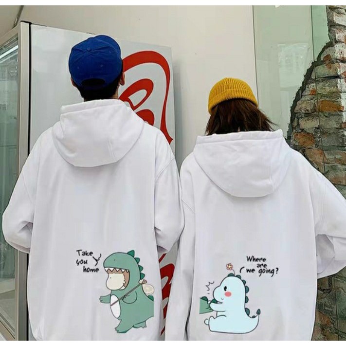 Các mẫu áo hoodie đôi hình cute chất nỉ bông dày siêu ấm, cho các bạn đi dạo phố, hẹn hò, đi du lịch.