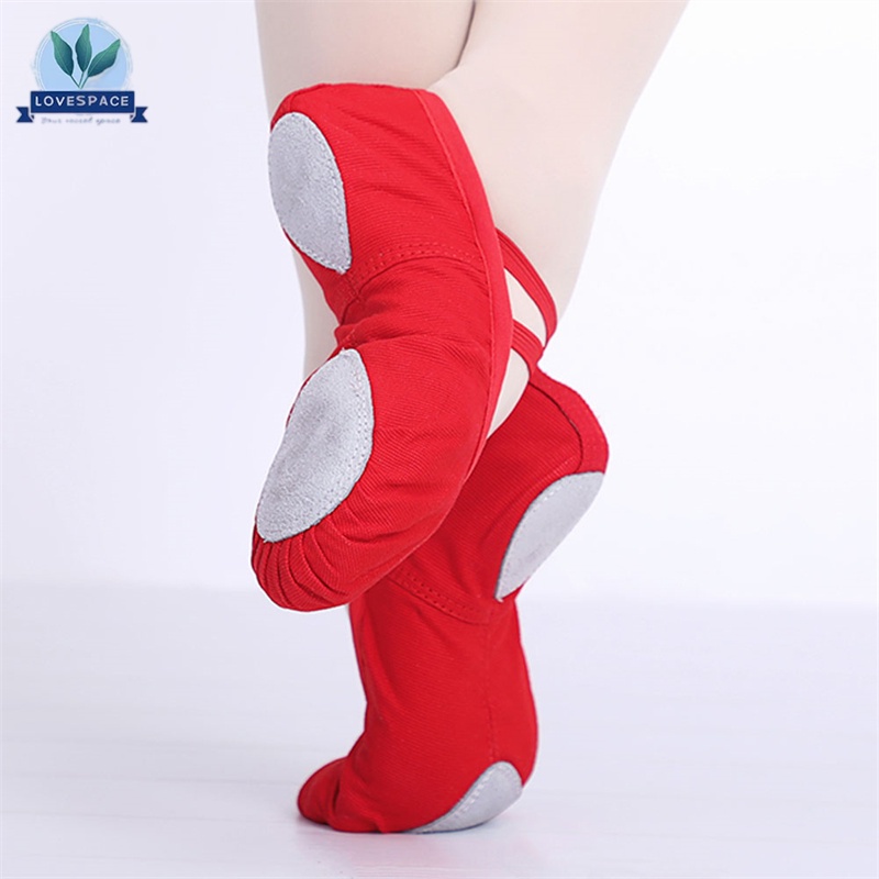 Giày múa ba lê / tập yoga đế mềm size 32-41 dành cho bé gái
