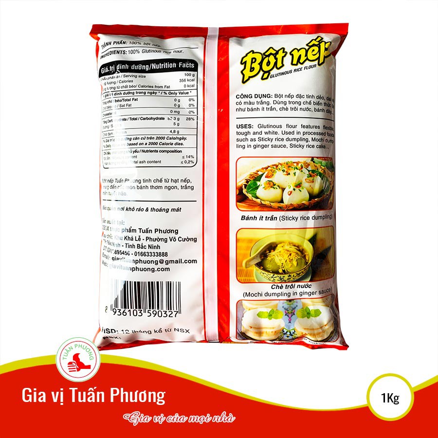 Bột Nếp Tuấn Phương 1 Cân ( Gói )