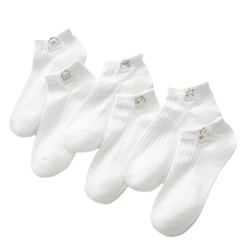 Vớ Cotton Cổ Ngắn Hình Gấu Dễ Thương Cho Nữ JP5