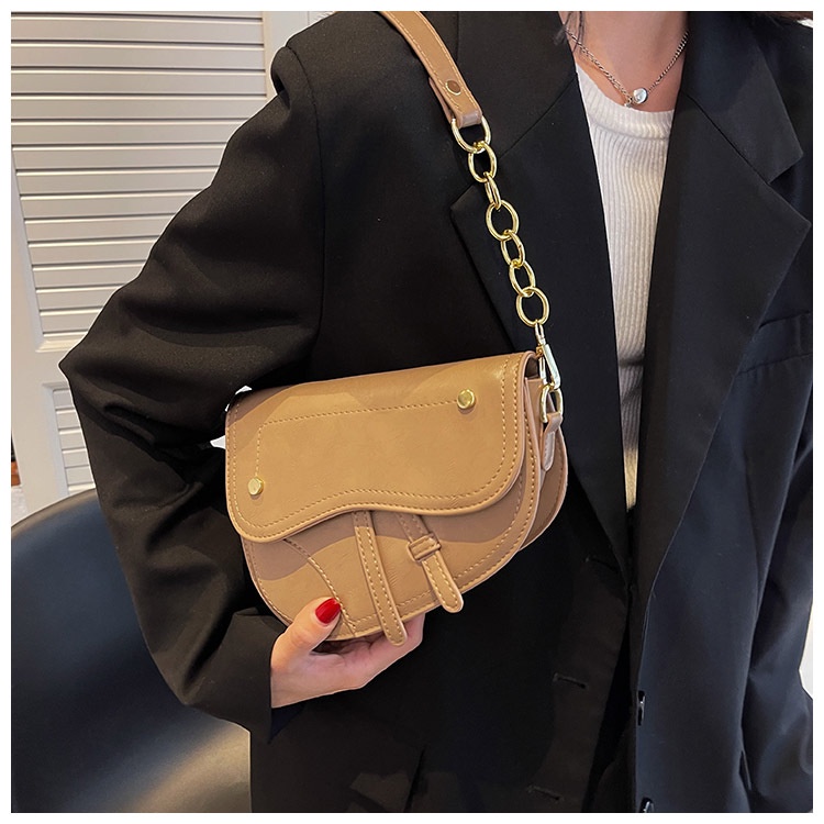 Túi đeo vai messenger IELGY kiểu yên ngựa kết cấu đơn giản thời trang cho nữ