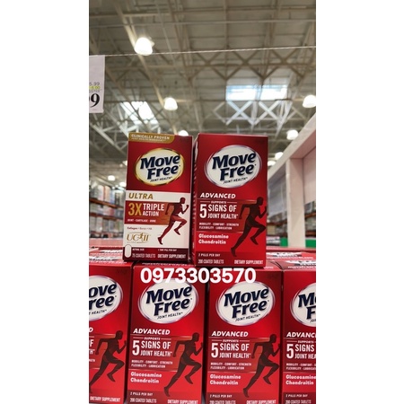 [HÀNG MỸ]date10/2025 Viên Uống Schiff Move Free Ultra 3x Triple Action Hộp 75 Viên ( Hộp đỏ 200viên)