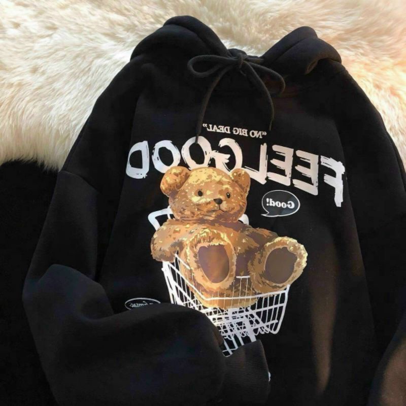 Áo hoodie nữ in FEELGOOD Unisex chất Vải Nỉ Ngoại Cao Cấp thời trang hot trend việt