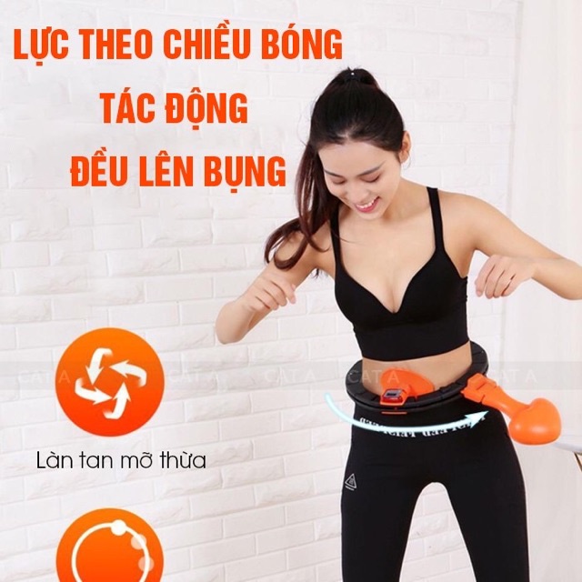 VÒNG LẮC EO THÔNG MINH HULA HOOP THẾ HỆ MỚI - Giảm mỡ bụng, điều hòa nhịp tim, massage cơ bụng, tiện lợi sử dụng !