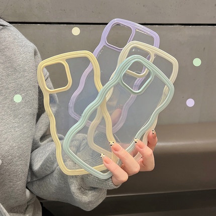 Ốp Điện Thoại Trong Suốt Chống Sốc Họa Tiết Sóng Biển Cho iPhone 14 13 12 11 Pro Max XS XR X 8 7 Plus SE 2020