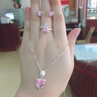 Bộ trang sức bạc hồ ly