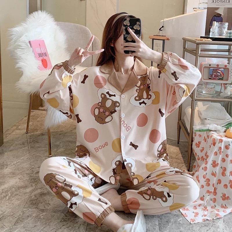 BỘ PIJAMA DÀI DỄ THƯƠNG QUẢNG CHÂU , ĐỒ BỘ COTTON TIỂU THƯ DỄ THƯƠNG | BigBuy360 - bigbuy360.vn