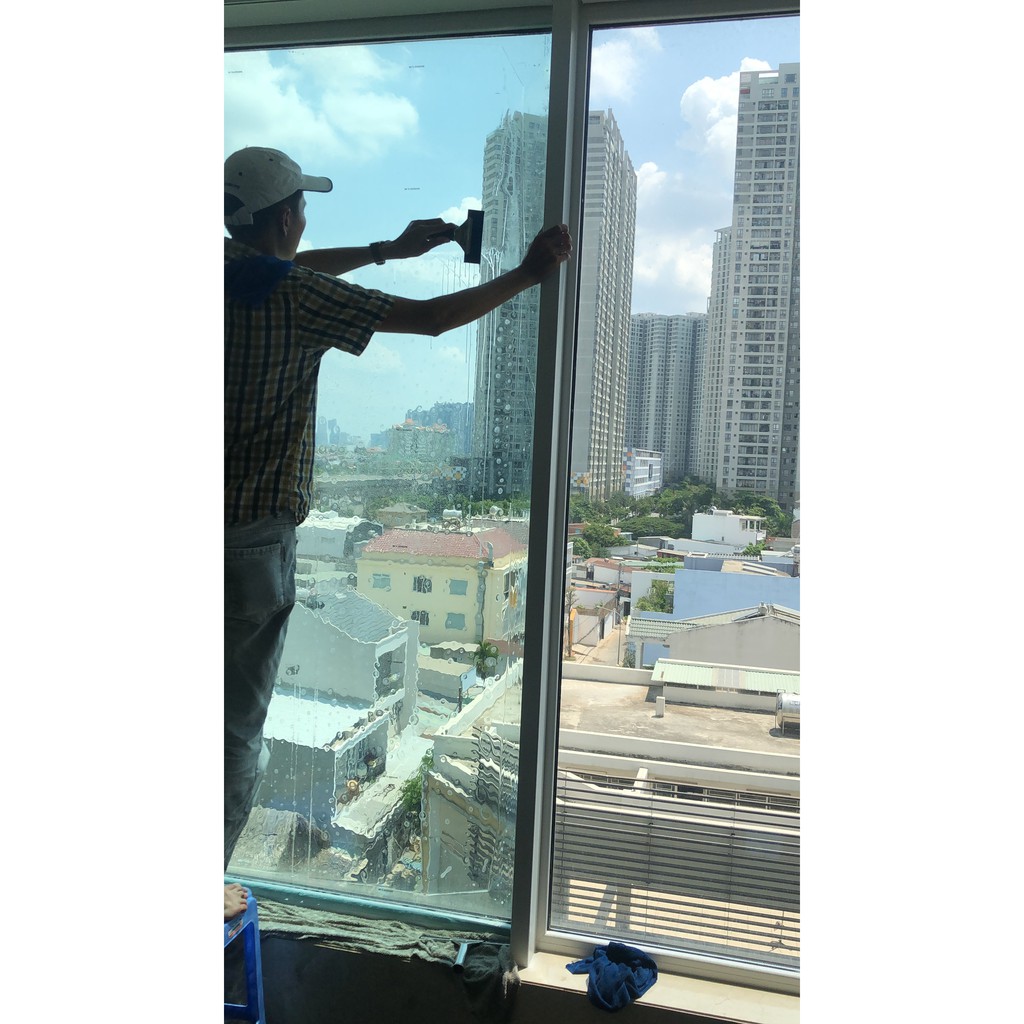dán kính cửa sổ chống nóng cản UV100%-  phim cách nhiệt Hàn Quốc