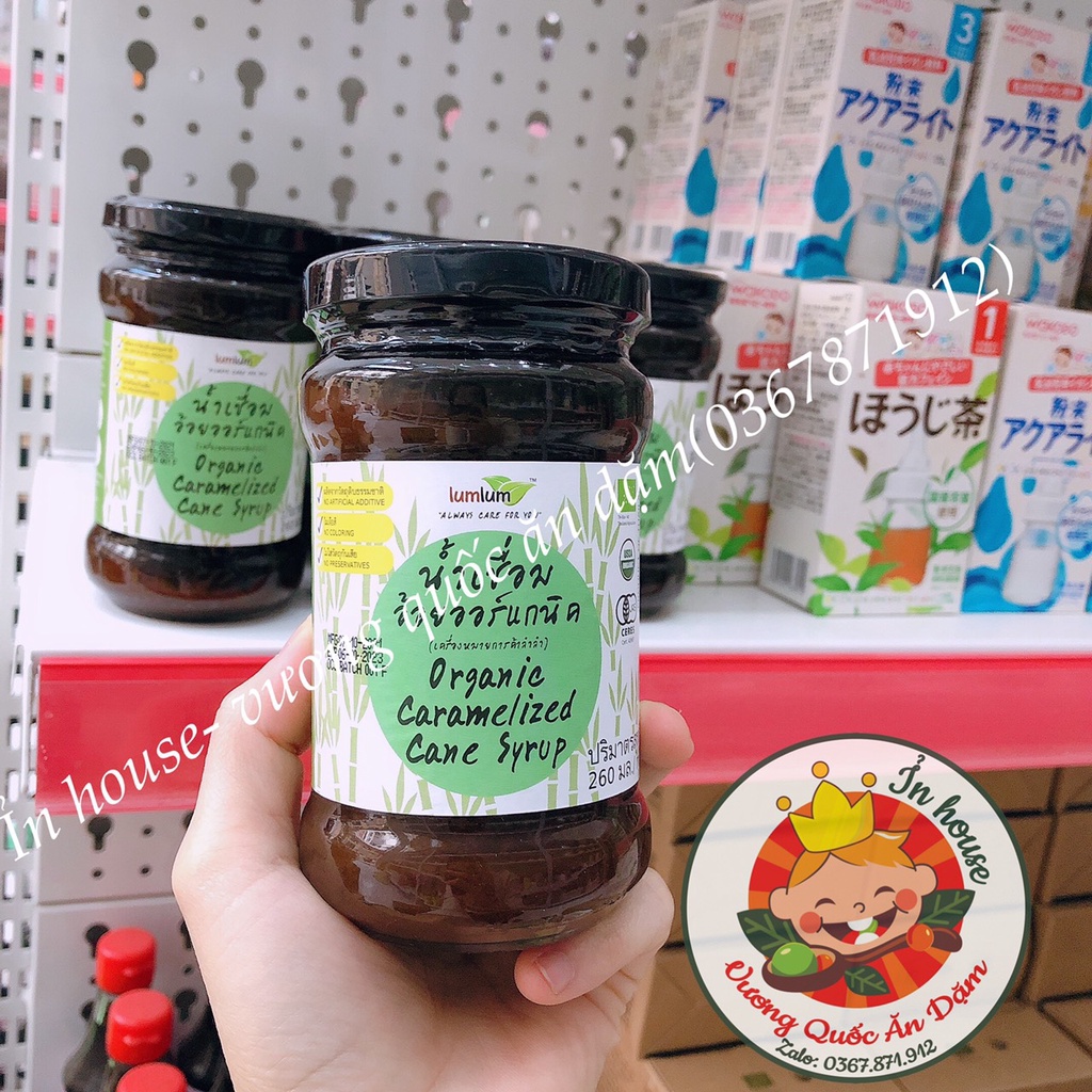 Mật mía (syrup đường mía) hữu cơ Lumlum Thái Lan 260ml
