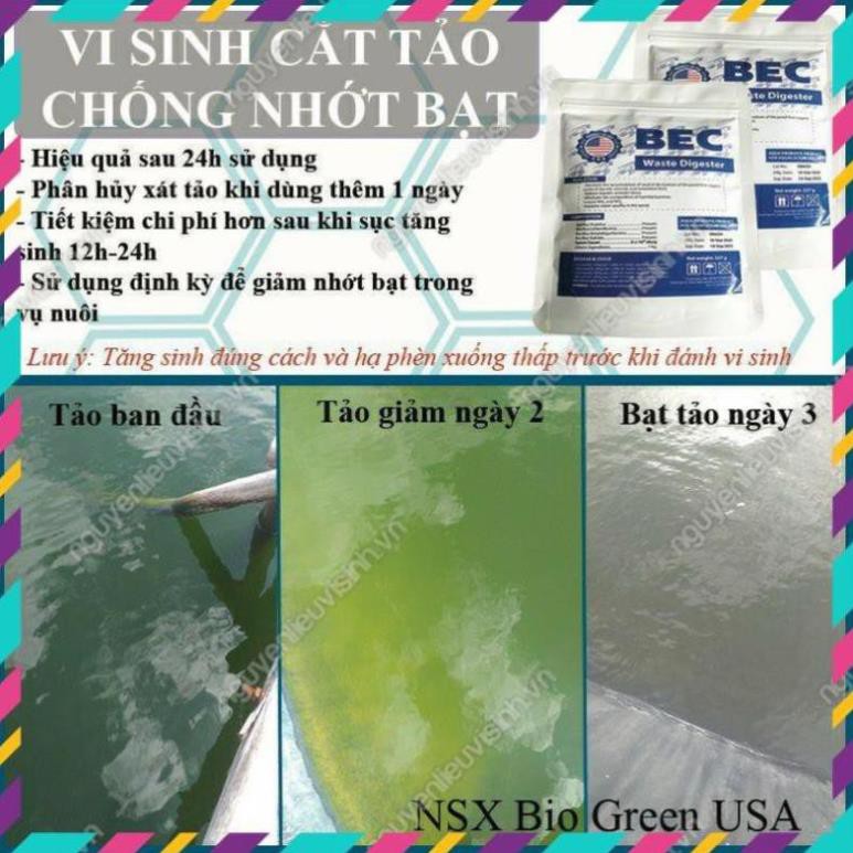 ComBo 2 Gói BZT-BEC⚡ Bộ đôi Vi Sinh Cắt Tảo, Giảm Nhớt Bạt, Xử Lý Đáy, Bùn ao Tôm