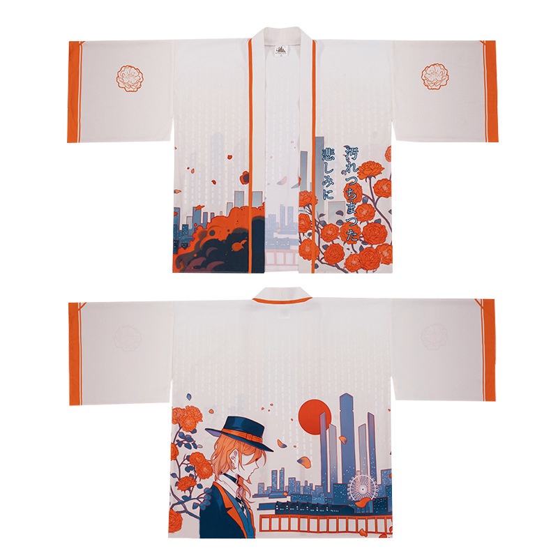 Áo Khoác Kimono Chống Nắng In Hình Anime Bungou Stray Dogs Osamu cos Nakahara Nakata Haori cospaly Cho Nữ