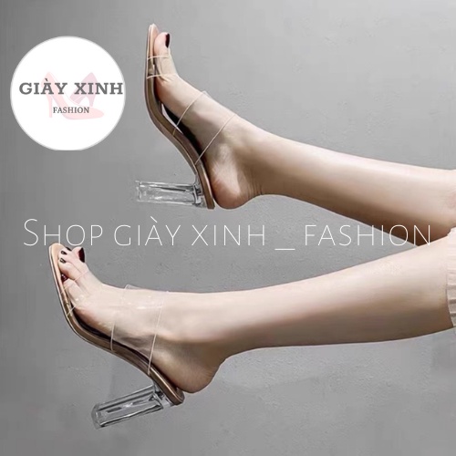 Giày cao gót quai meka siêu xinh gót vuông 7 phân Mã T423
