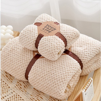 Khăn tắm cao cấp bộ 2 cái KT 35x75 và KT 70x140 Khăn lông siêu mềm mịn đồ dùng phòng tắm khăn tắm lớn siêu thấm hút