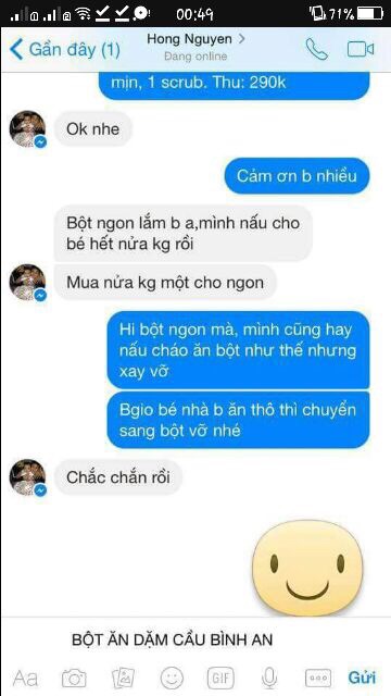 Bột vỡ ăn dặm Cầu Bình An ( 0,5kg bột vỡ nấu cháo)