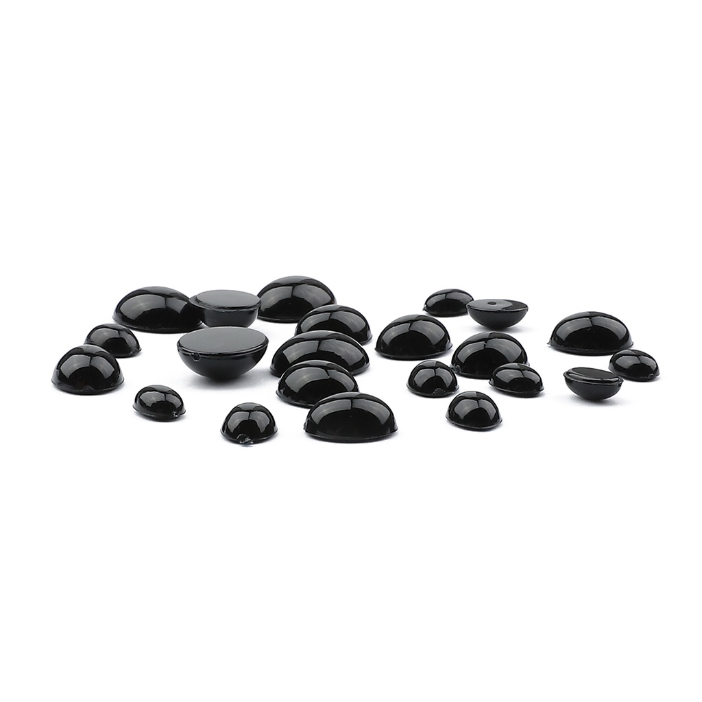 Đôi Mắt Nhựa Màu Đen 5-10mm Cho Búp Bê