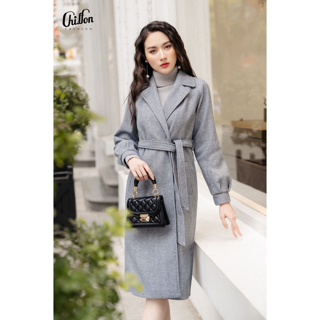 Áo dạ dáng dài cao cấp tay bồng thiết kế độc quyền by Chiffon