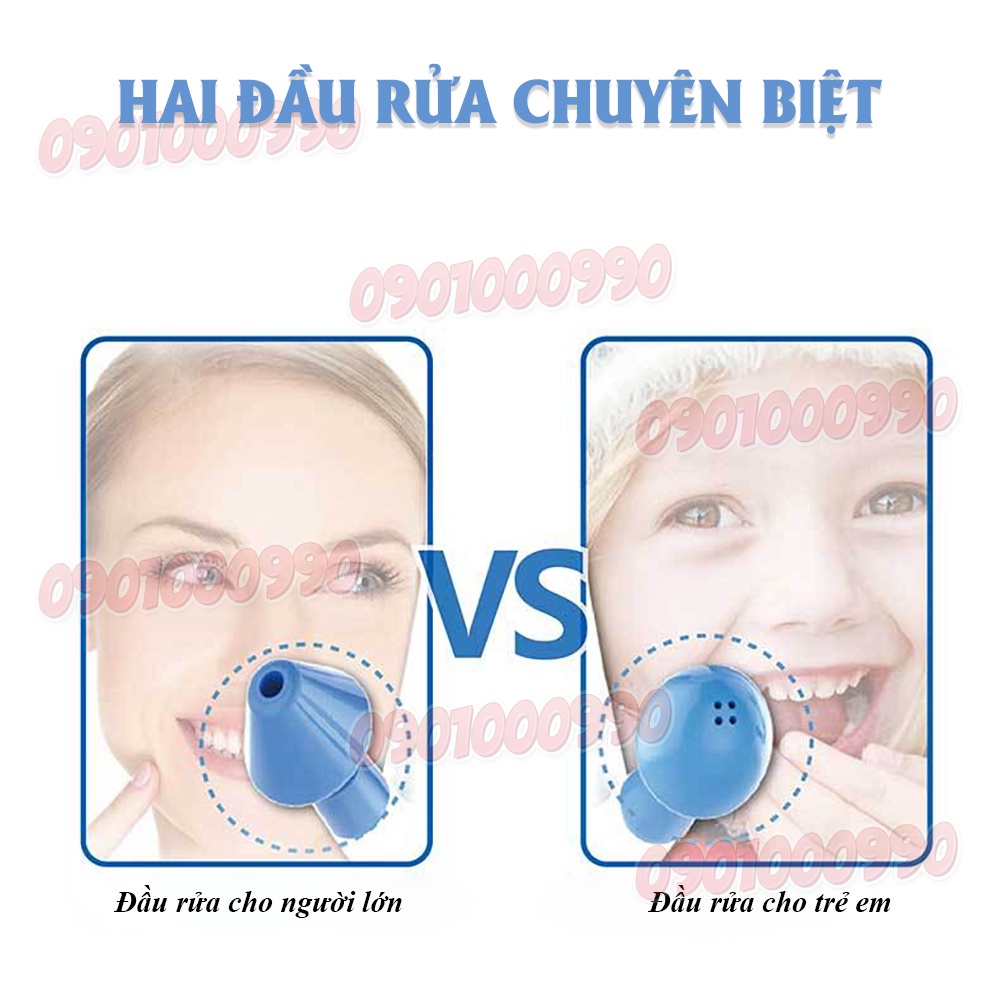 [Hàng chính hãng, full box] Bình rửa mũi cho bé Waterpulse - 2 vòi rửa TẶNG KÈM