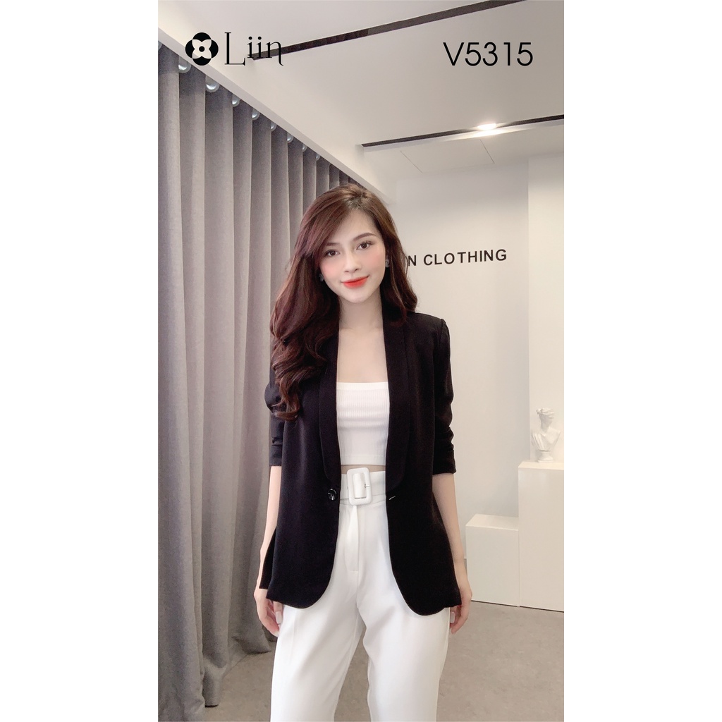 Áo Vest nữ cao cấp thiết kế dáng suông Tay lỡ Nhún phong cách sang trọng Liin Clothing V5315