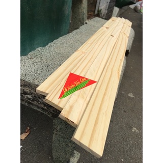 Combo 4 thanh gỗ thông dài 1m2, rộng 7cm, dày 1cm được bào láng 4 mặt