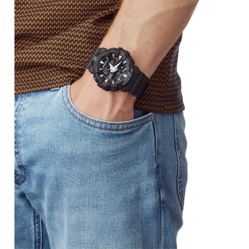 Đồng hồ nam dây nhựa G-SHOCK chính hãng Casio Anh Khuê GA-700-1BDR