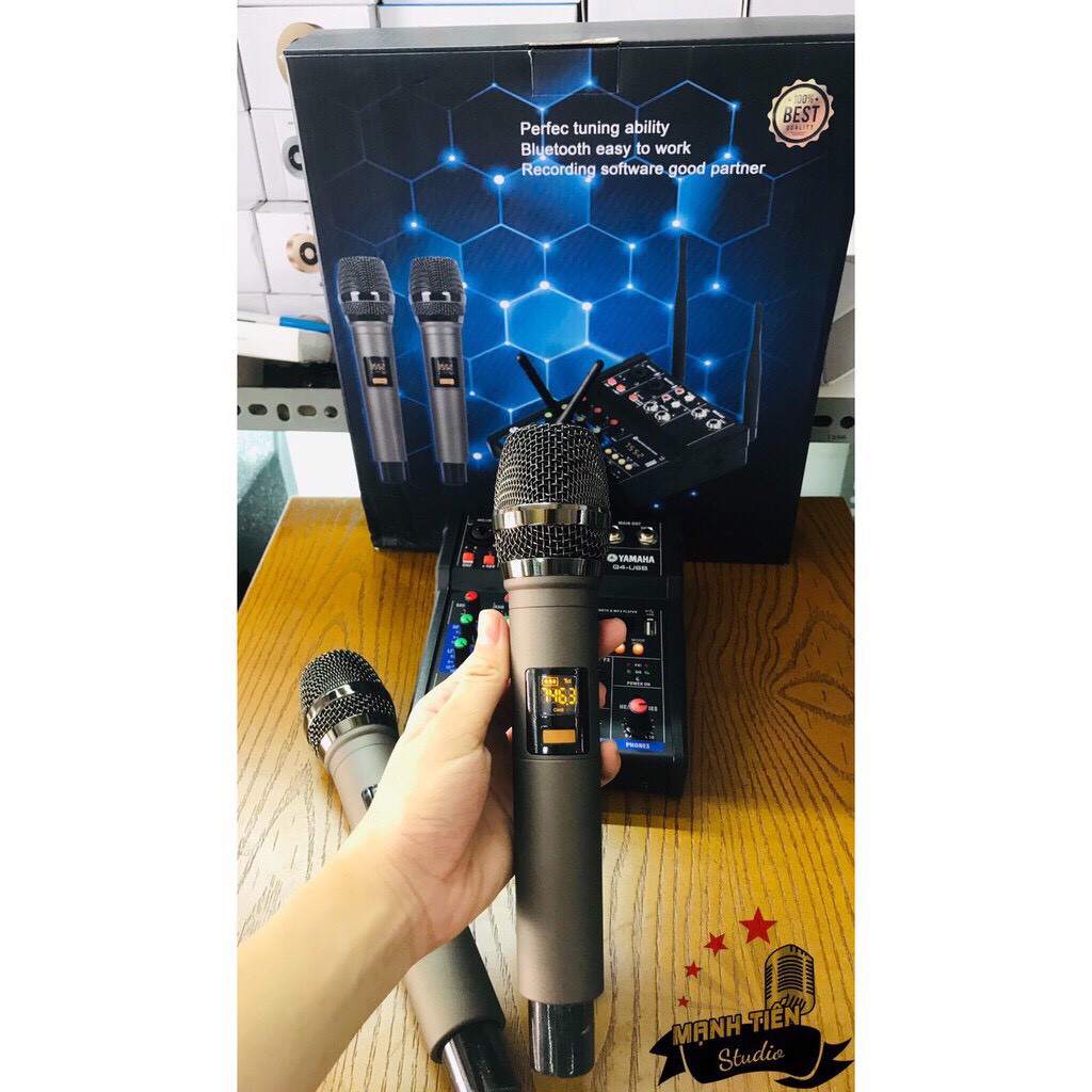 [TẶNG KÈM 4 MICRO] Bộ loa LOHAO 209 kèm MIXER G4 -hát karaoke, phát livetream fb, bán hàng, cho ra chất lượng tuyệt đỉnh