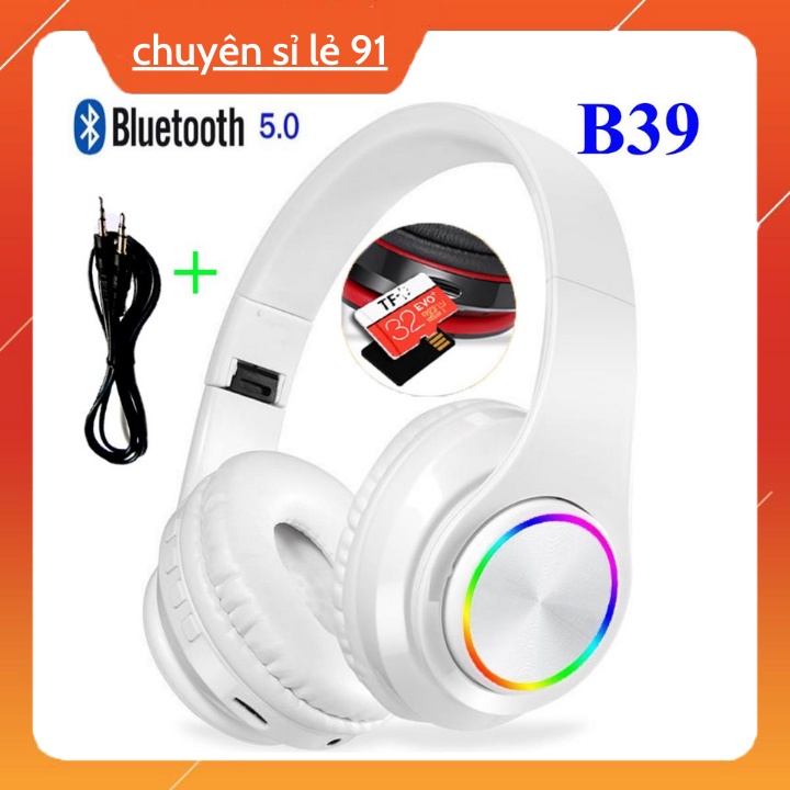 Tai nghe bluetooth không dây B39 nhiều màu sắc , bản cao cấp V5.2 , bảo hành 12 tháng