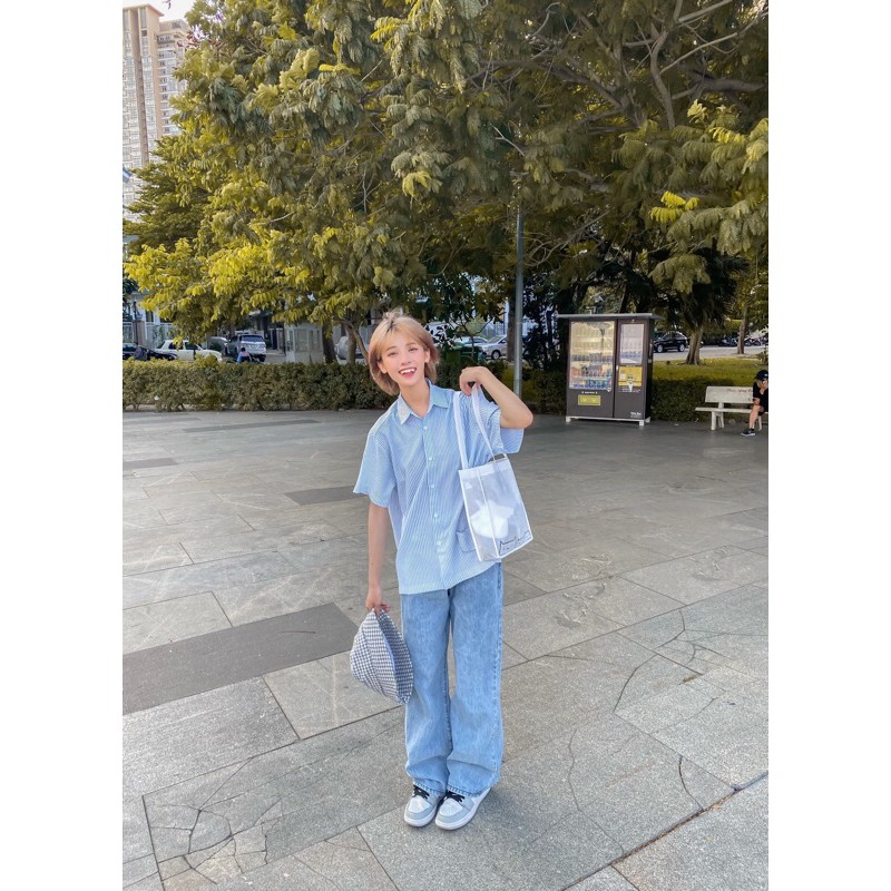 Áo sơ mi Stripe Pocket shirt - chi tiết thêu | BigBuy360 - bigbuy360.vn