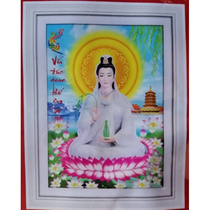 Tranh thêu Phật Quan Âm LV3252 (31x40) chưa thêu