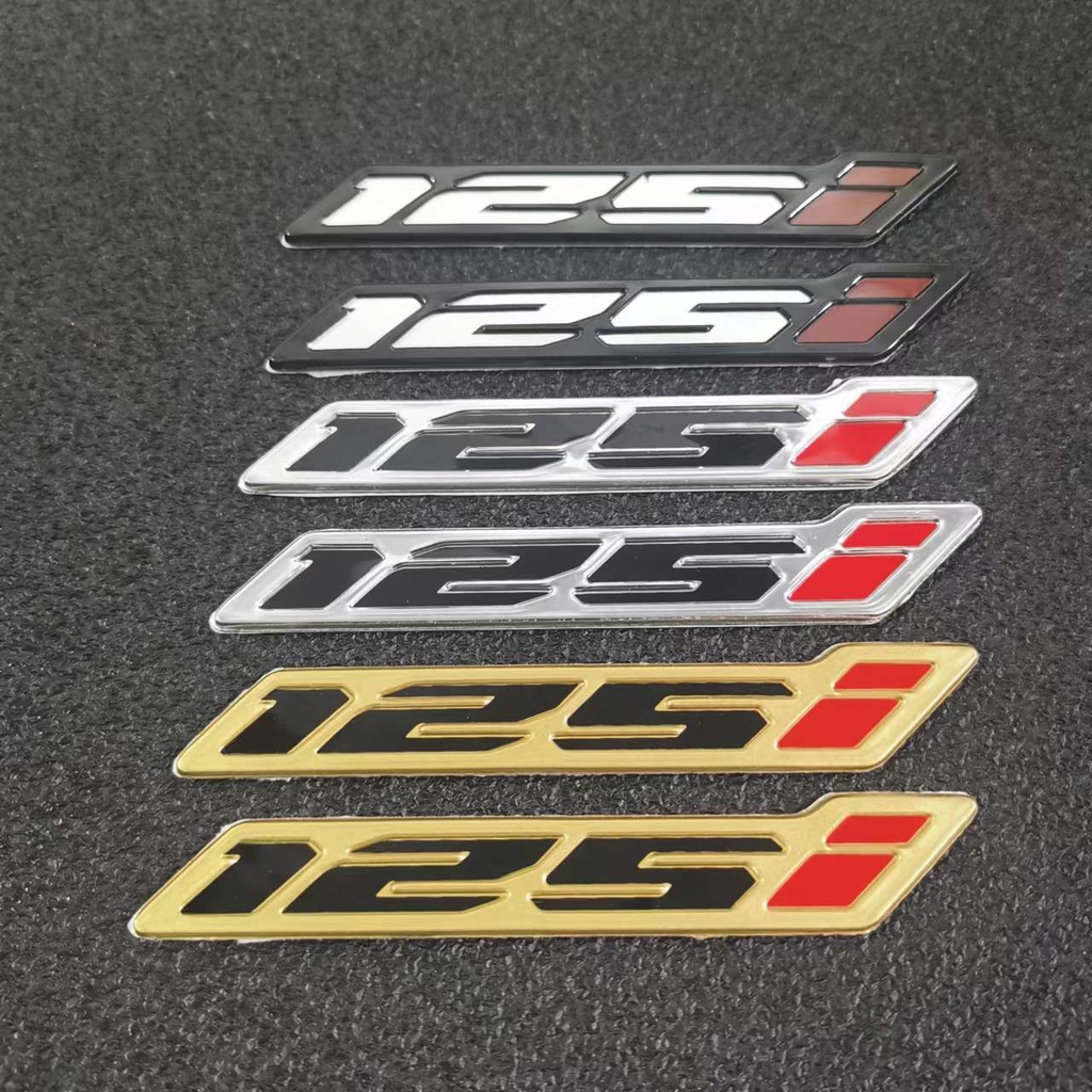 Honda Click 125i Emblem Logo Xe Máy Đen Vàng Bạc 3D Chất Lượng Nguyên Bản 2 Chiếc