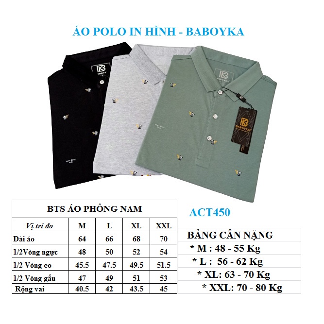ÁO POLO NAM BABOYKA, ÁO CỔ TRỤ NAM BABOYKA [ACT450.2] | BigBuy360 - bigbuy360.vn
